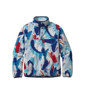 Patagonia‎ Synchilla Fleece Feather Dancer Snap T Pullover Sweater XS